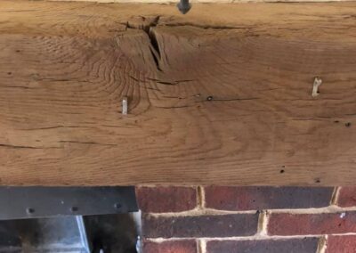 bar beam striped from paint