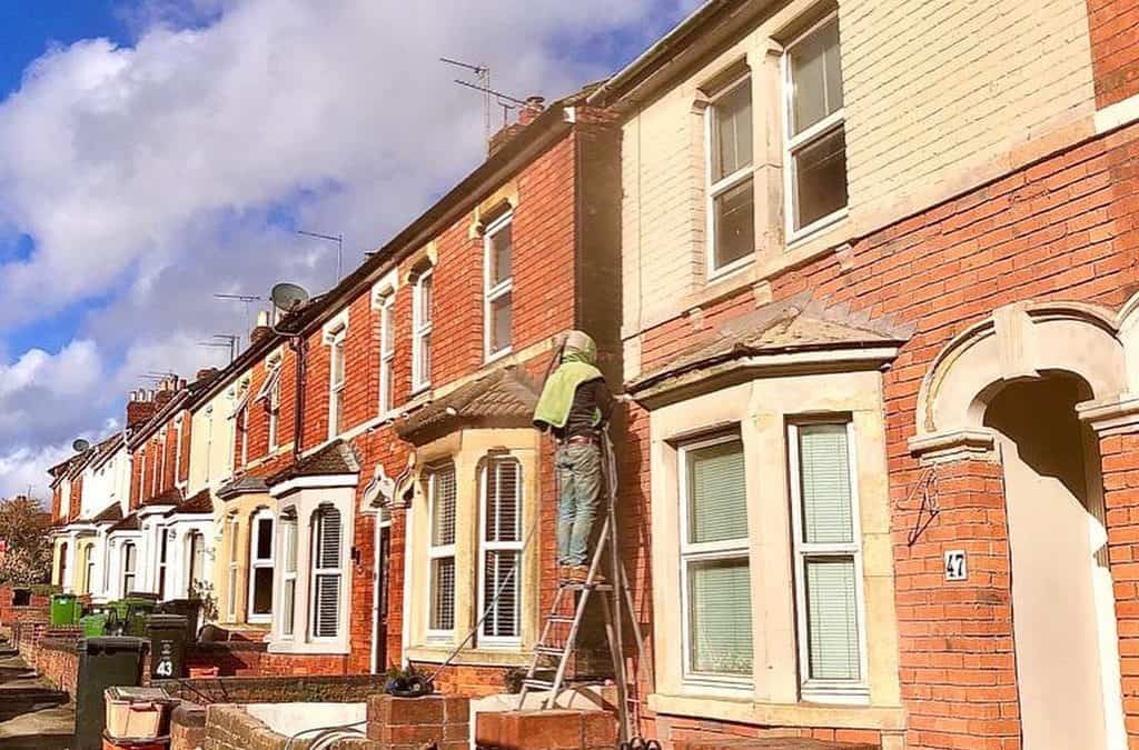 A Glance at Sandblasting a House